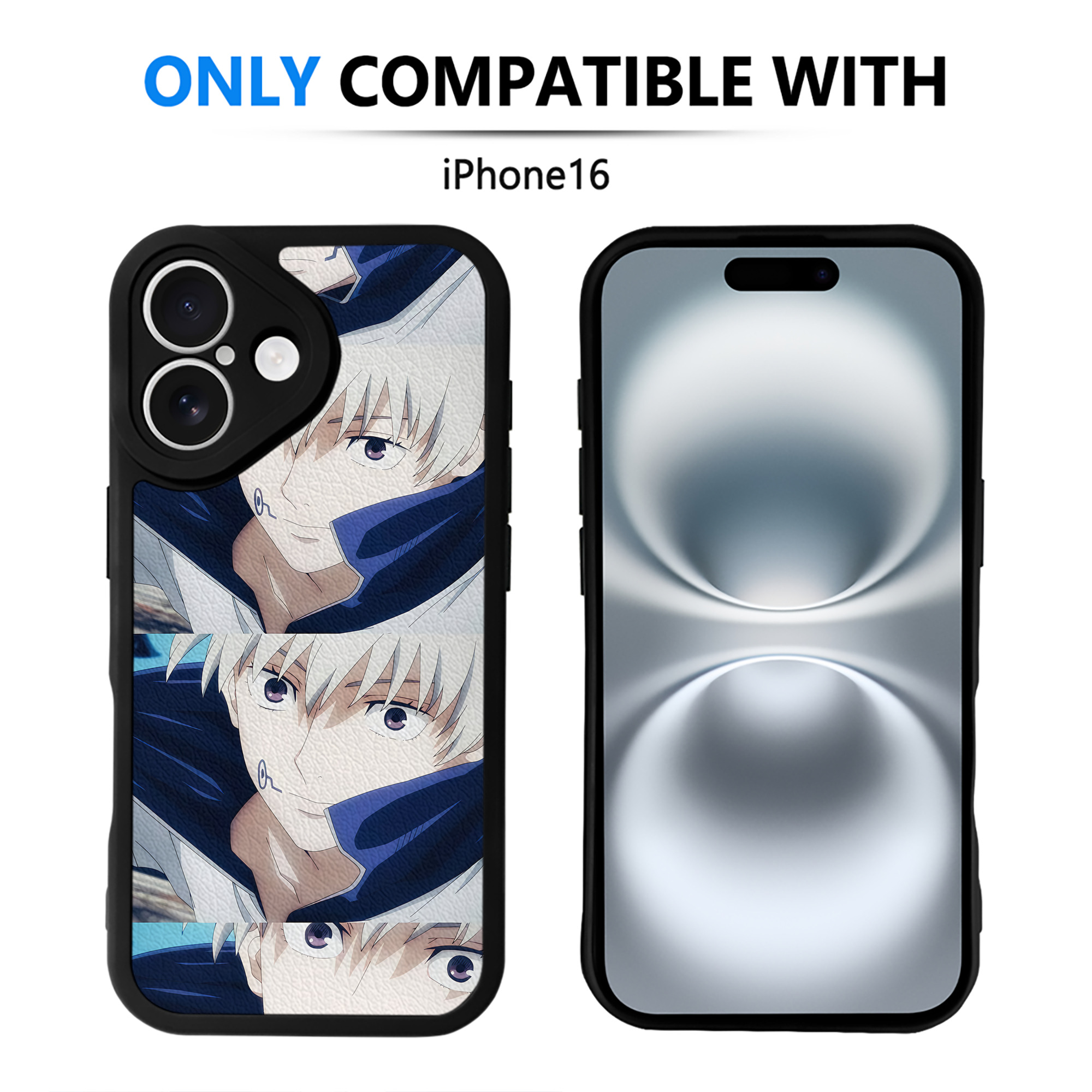 （画像用） 呪術廻戦 Jujutsu Kaisen 【iPhone 16シリーズ対応】シリコンスマホケース（レザー調） 材質：シリコン